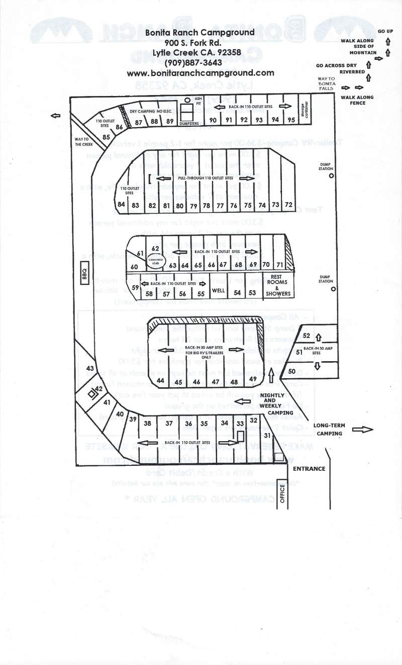 Map of Campground